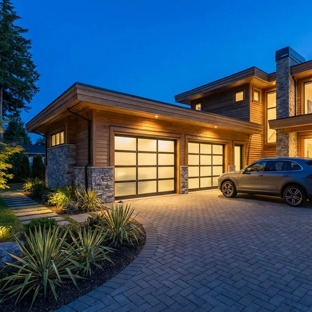 Elegant house garage addition designed by EcoBuild Plus garages builders near m